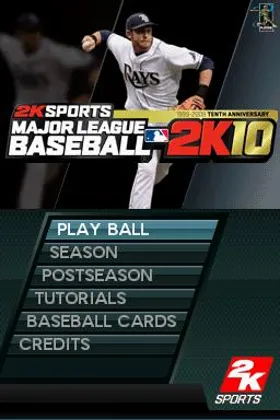 Major League Baseball 2K10 (USA) screen shot title